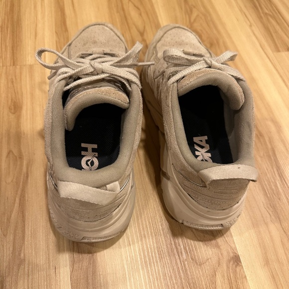 Hoka Clifton L Suede Sneakers, women’s size 8.5, color: shifting sand/dune - Picture 7 of 10